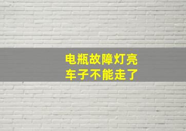 电瓶故障灯亮 车子不能走了